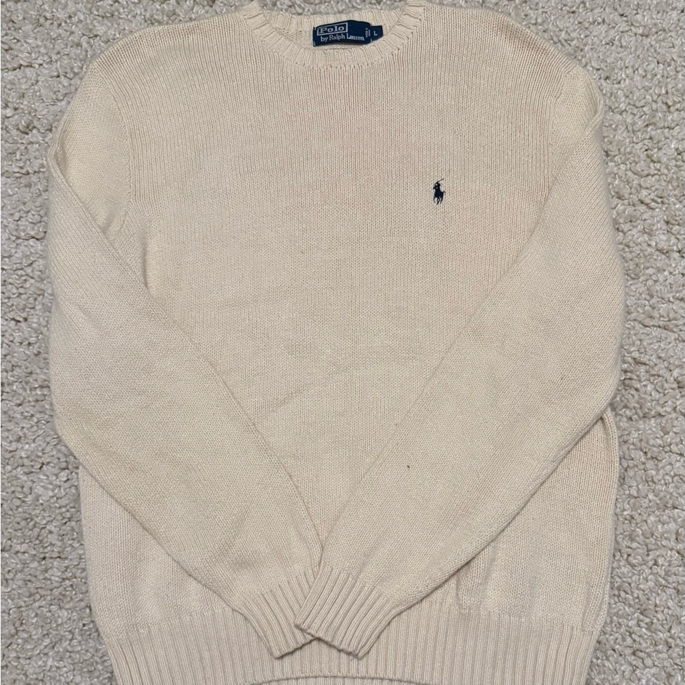 Polo by Ralph Lauren Cream Crewneck Sweater